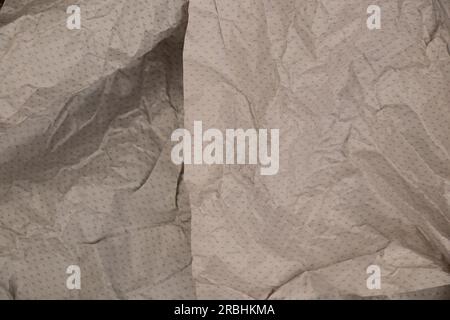 old crumpled paper light gray as background, crumpled paper, paper background Stock Photo