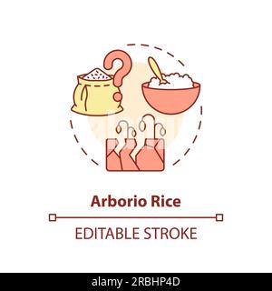 Customizable arborio rice icon heatflation concept Stock Vector