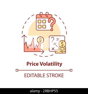 Customizable price volatility icon heatflation concept Stock Vector