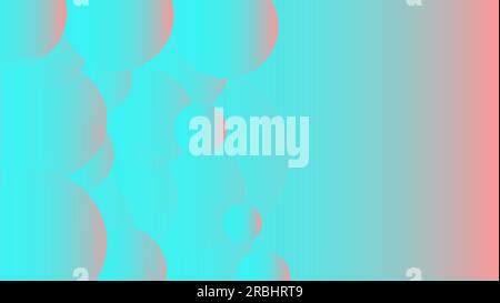 Texture of transparent blue with pink abstract volumetric unique magic round and oval different shapes of light beautiful air cosmic bubbles, drops on Stock Vector