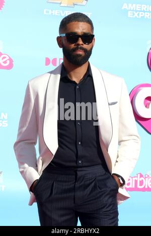 LOS ANGELES - JUL 9:  Kingsley Ben-Adir at the Barbie World Premiere at the Shrine Auditorium on July 9, 2023 in Los Angeles, CA Stock Photo