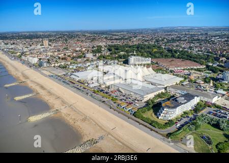 An aerial view from the sea of Butlins Bognor Regis Resort in West Sussex, England. Stock Photo