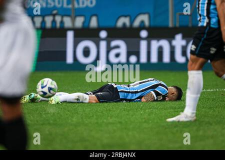 RS - PORTO ALEGRE - 09/07/2023 - BRASILEIRO A 2023, GREMIO X BOTAFOGO - Luis Suarez, a Gremio player, regrets a missed chance during a match against Botafogo at the Arena do Gremio stadium for the Brazilian championship A 2023. Photo: Maxi Franzoi/AGIF/Sipa USA Stock Photo