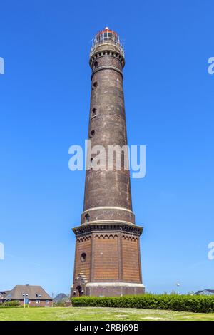 New lighthouse on the island of Borkum, Lower Saxony, Germany Stock Photo