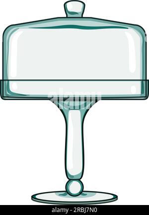stand cake dome cartoon vector illustration Stock Vector Image & Art ...