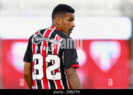 Braganca Paulista, Brazil. 09th July, 2023. SP - BRAGANCA PAULISTA - 07/09/2023 - BRAZILEIRO A 2023, BRAGANTINO X SAO PAULO - Marcos Paulo player of Sao Paulo during a match against Bragantino at the Nabi Abi Chedid stadium for the Brazilian championship A 2023. Photo: Marcello Zambrana/AGIF/Sipa USA Credit: Sipa USA/Alamy Live News Stock Photo