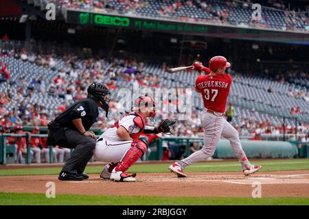 This is a 2023 photo of catcher Tyler Stephenson of the Cincinnati Reds  baseball team. This image reflects the Reds active roster as of Tuesday,  Feb. 21, 2023, when this image was