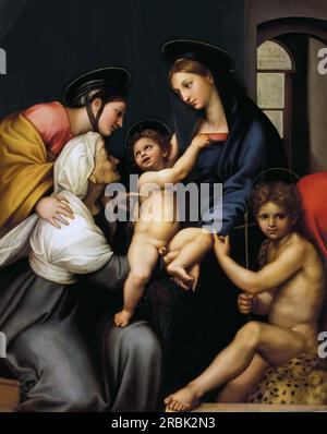 Raffaello Sanzio da Urbino) Raphael ( Raffaello Santi – Madonna dell'Impannata 1513 Stock Photo