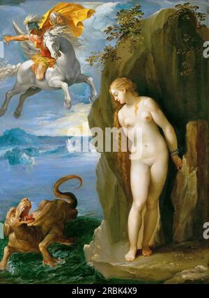 Giuseppe Cesari, called Cavalier d’Arpino (1568-1640) -- Perseus and Andromeda Stock Photo