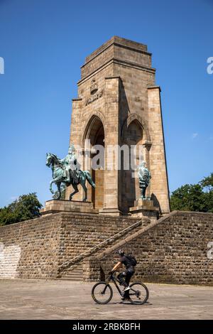 Emperor William monument in the town district Hohensyburg, Dortmund, North Rhine-Westphalia, Germany. Kaiser-Wilhelm Denkmal im Stadtteil Hohensyburg, Stock Photo