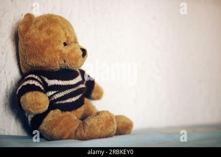 Teddy bear on a white background. Stock Photo