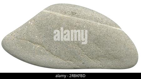 river stone, pebble. isolated on white background Stock Photo