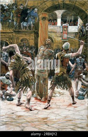 The Scourging on the Front (La flagellation de face) by James Tissot Stock Photo