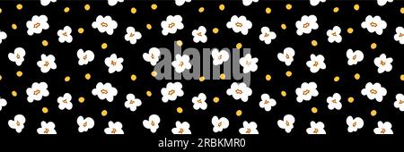POPCORN PATTERN. Popcorn seamless pattern with pop corn snack icons. Vector illustration popcorn pattern on black background. Graphic design for pop c Stock Vector