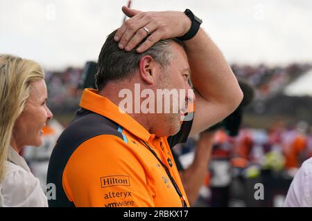 Zak Brown McLaren during the FORMULA 1 ARAMCO BRITISH GRAND PRIX 2023 at Silverstone Circuit, Silverstone, United Kingdom on 9 July 2023 Stock Photo