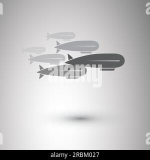 Airship Icons Stock Vector