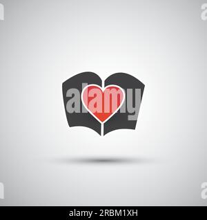 I Love Books - Book Icon Design Stock Vector