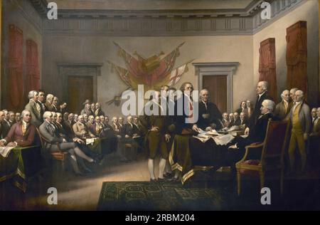 Declaration of Independence 1819 by John Trumbull Stock Photo