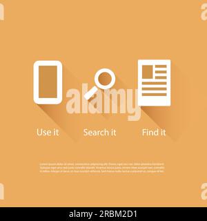 Icons Set - Flat UI Design Stock Vector