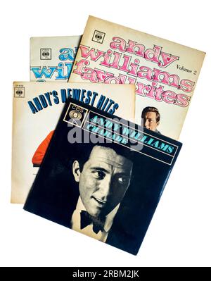A selection of Andy Williams records released in the 1960s. Stock Photo