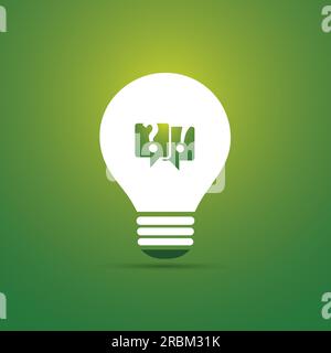 Green Eco Energy Concept Icon - Talk About Sustainability Stock Vector