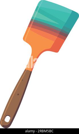 Wooden spatula, a kitchen work tool essential Stock Vector