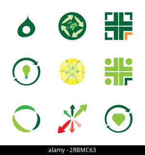 9 icons Stock Vector