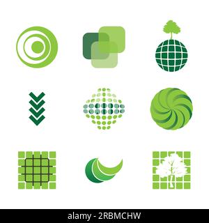 9 icons Stock Vector