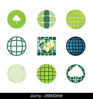 9 icons Stock Vector