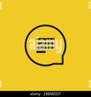 Quote Vector Icon on a Yellow Background Stock Vector