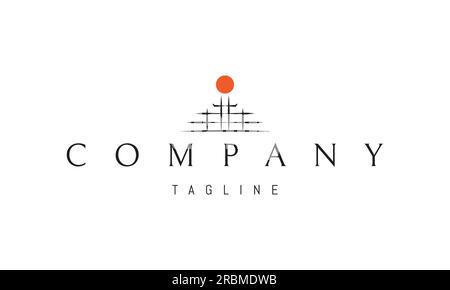 Vector logo on which an abstract image of the eastern imperial palace. Stock Vector