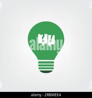 Green Eco Energy Concept Icon - Talk About Sustainability Stock Vector