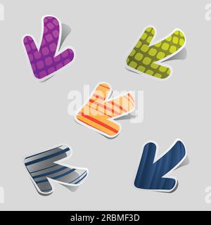 3d arrows set Stock Vector