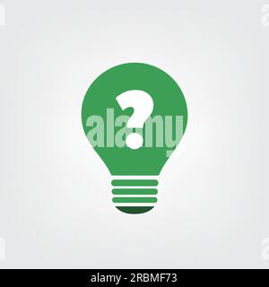 Sustainable Life - Do You Have Questions - Bulb Icon Concept Design Stock Vector