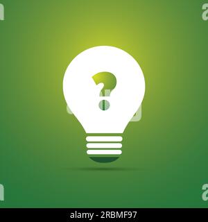 Sustainable Life - Do You Have Questions - Bulb Icon Concept Design Stock Vector