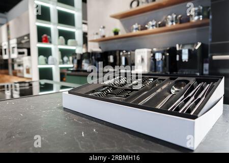 Interior of premium home appliance store in a mall Stock Photo