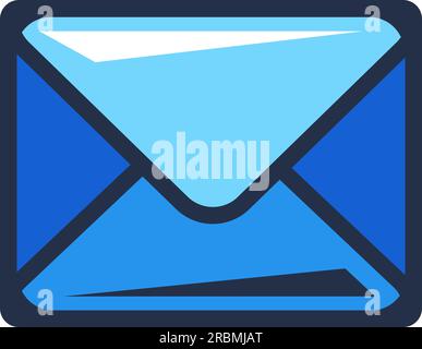 Closed sealed paper envelope. Business correspondence of employees. Receiving, sending electronic messages in office. Simple cartoon outline vector is Stock Vector