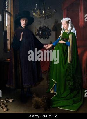 Portrait of Giovanni Arnolfini, Arnolfini Portrait, Jan van  Eyck, 1434, Stock Photo