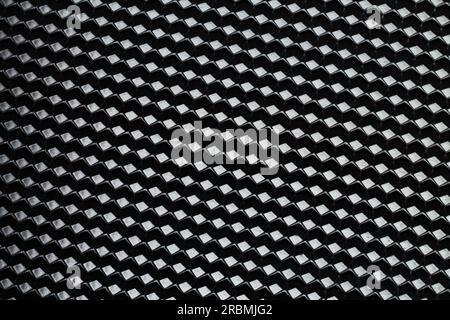 Black color abstract trellised cellular background Stock Photo