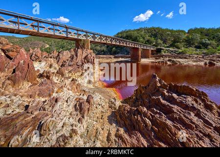 adventure, alone, andalucia, andalusia, background, bicycle, bridge, canyon, cliff, colorful, copper, cycling, cyclist, desert, e bike, ebike, electri Stock Photo