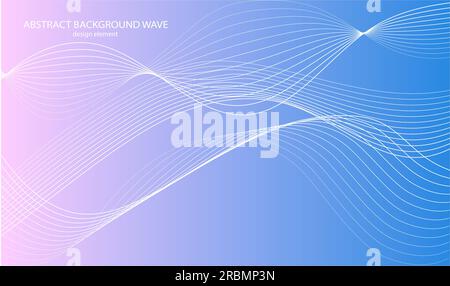 Abstract wave element for design. Digital frequency track equalizer. Stylized line art background. Colorful shiny wave with lines created using blend Stock Vector