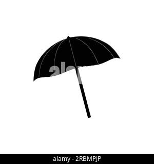 Parasol silhouettes, beach umbrellas silhouettes vector illustration ...