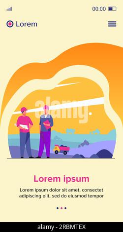 Coal mine engineers controlling heavy hydraulic machines Stock Vector