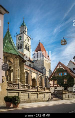 St. Nicholas Minster in the old town of Ueberlingen, Baden-Württemberg, Germany Stock Photo