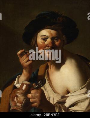 Fumeur De Pipe 1623 by Dirck van Baburen Stock Photo