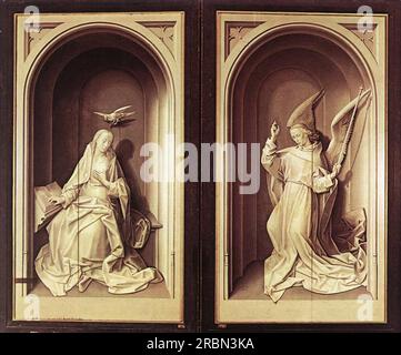 The Portinari Triptych (closed panels) 1475 by Hugo van der Goes Stock Photo