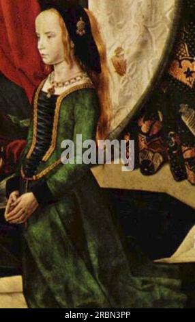 Portinari Triptych (detail) 1475 by Hugo van der Goes Stock Photo