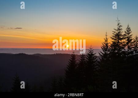 Sunset in the Pacific Northwest Stock Photo