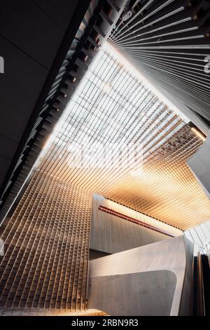 Hong Kong, China - April 28 2023: Interior of Palace Museum exhibiting artefacts of Beijing's Palace Museum in West Kowloon Cultural District Stock Photo