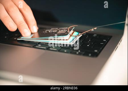 Visualisation of a person trying to prevent phishing and online fraud